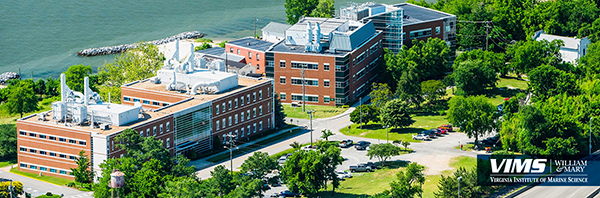 Vue aérienne de l'Institut des sciences de la mer de Virginie à William & Mary
